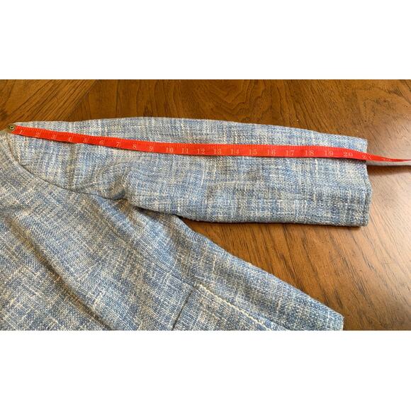 Roberto Quaglia Women’s Tweed Blazer Blue Size 46 - Picture 13 of 13